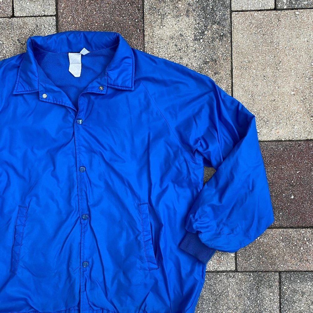 Vintage Long Island Special 80s Blue Retro Windbreaker Jacket Size Large